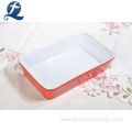 household rectangular ceramic bread bakeware